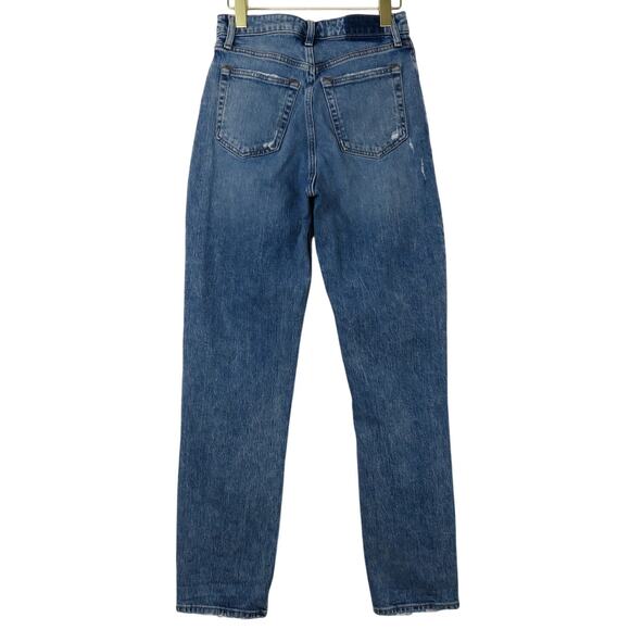 Abercrombie & Fitch The Dad Jean High Rise Straight Leg Curve Love Jeans 2 Long - Picture 5 of 8